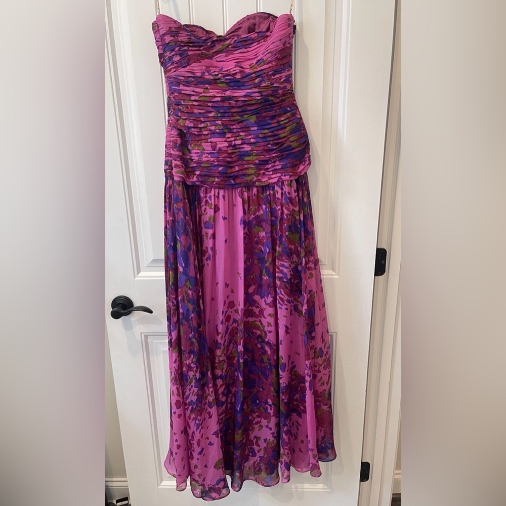 Monique Lhuillier Silk Gown Size 2